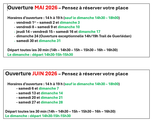 ouverture mai juin