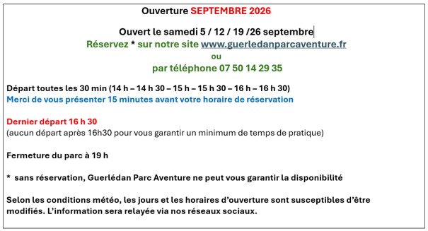 ouverture septembre